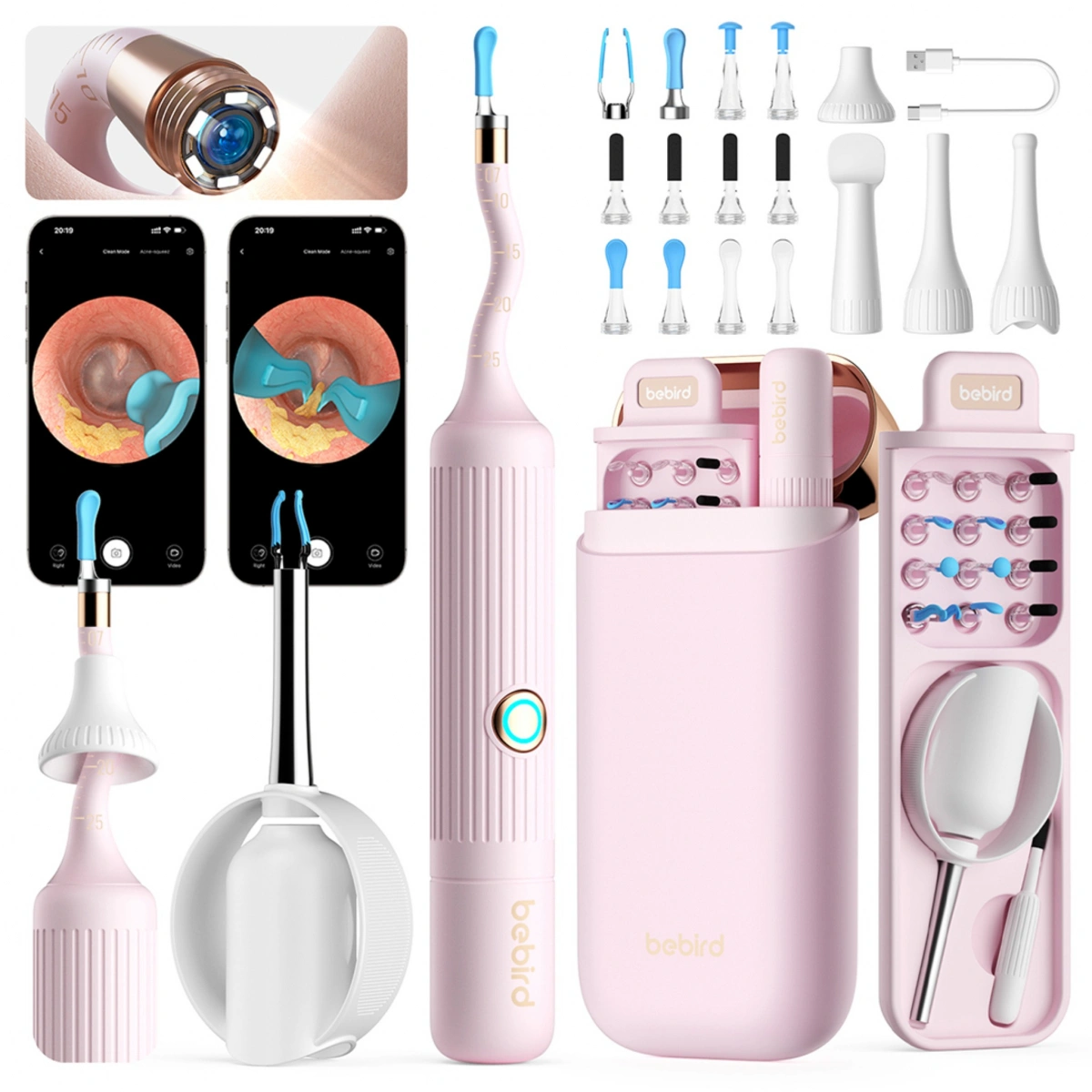 Умная ушная палочка Bebird 3 EarSight Plus, Розовый (I35R). Фото 1