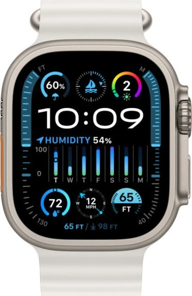 Apple Watch Ultra 2 GPS+Cellular 49mm, ремешок "White Ocean Band" один размер 130-200 mm (MREJ3). Фото 2