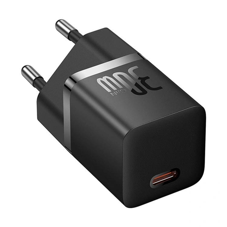 Сетевое зарядное устройство Baseus GaN5 Fast Charger (mini) 1C 30W EU, Black (CCGN070401). Фото 3