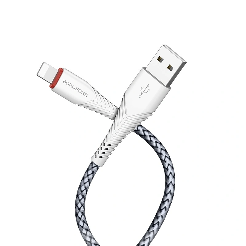 Кабель Borofone BX25 Powerful Lightning to USB 1м, Белый. Фото 2