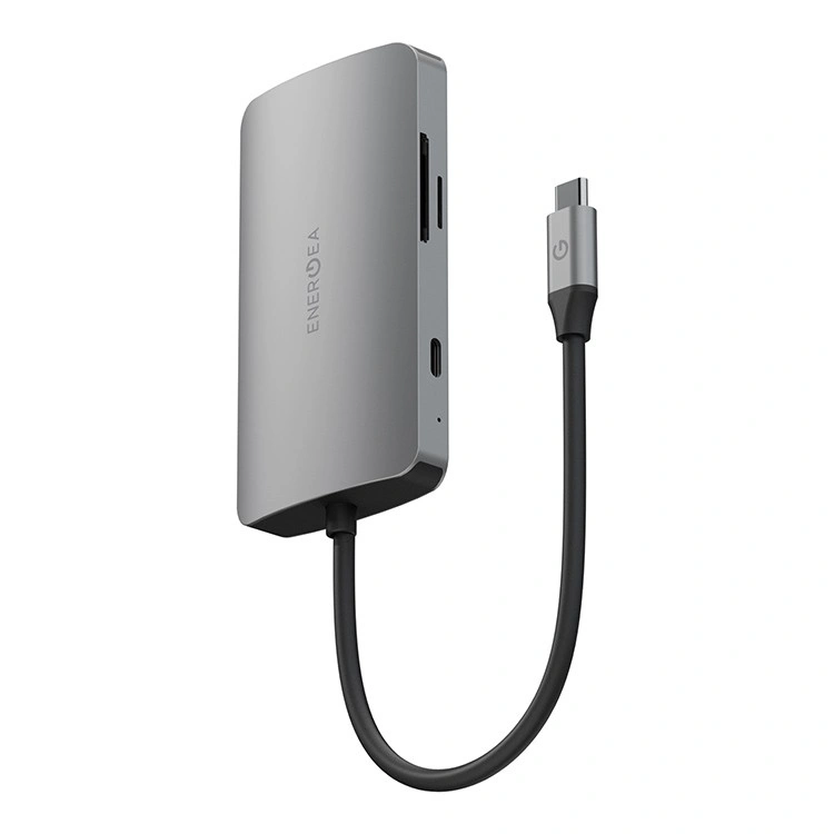 Хаб EnergEA AluHUB HD PRO2 8-in-1 Superspeed Aluminium USB-C 100W, Gunmetal (HUB-HDPRO2-GUN). Фото 2