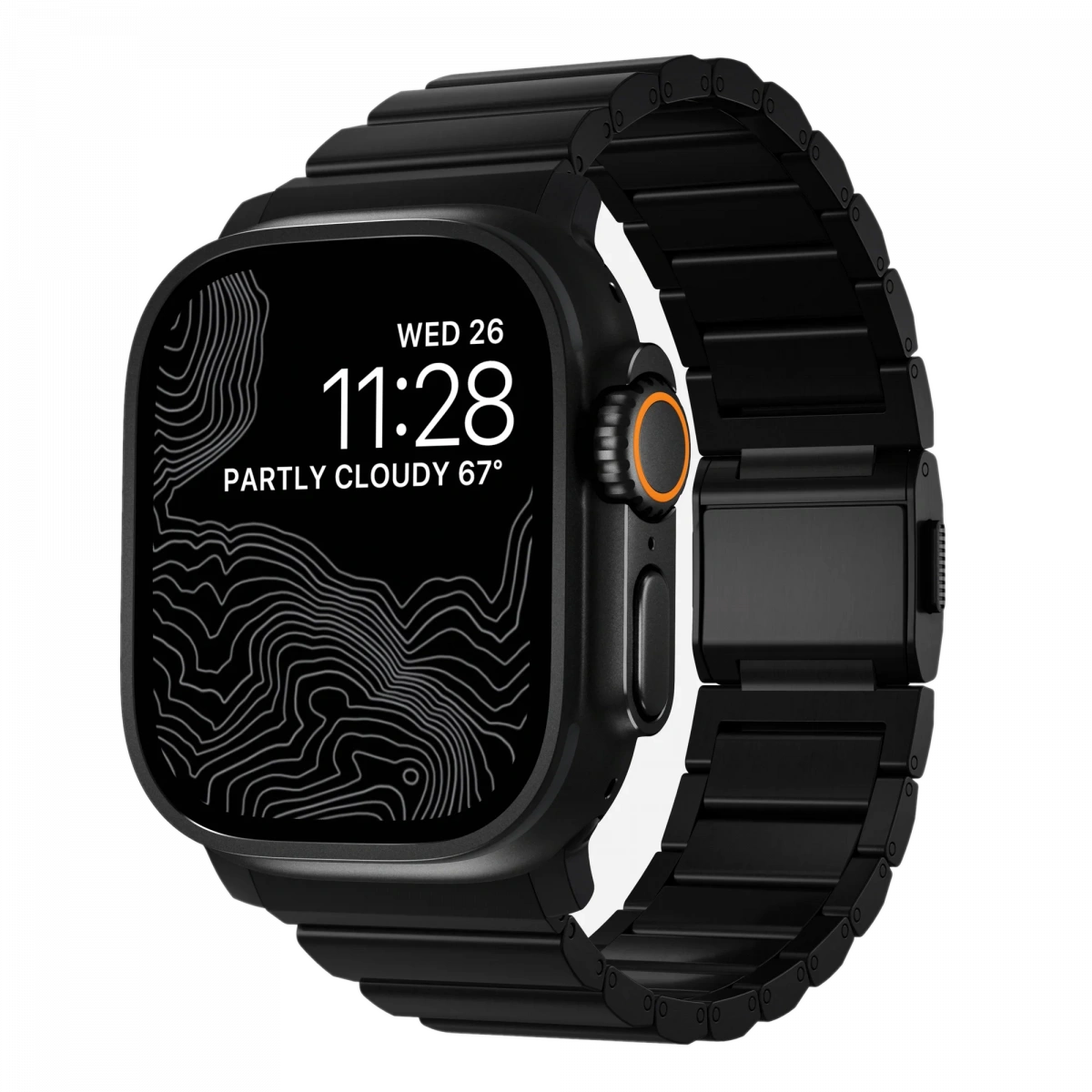 Ремешок Nomad Titanium Band для Apple Watch 42/44/45/46/49мм, Black (NM1A41BXT0). Фото 1