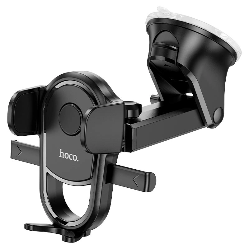 Держатель Hoco H5 Integrity one-key car holder (center console), Чёрный. Фото 3