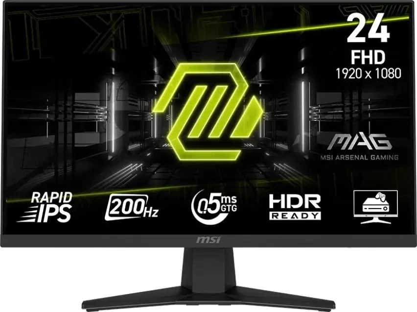Монитор MSI Mag 244F 200Гц IPS 23.8", Чёрный (9S6-3BC41H-011). Фото 1