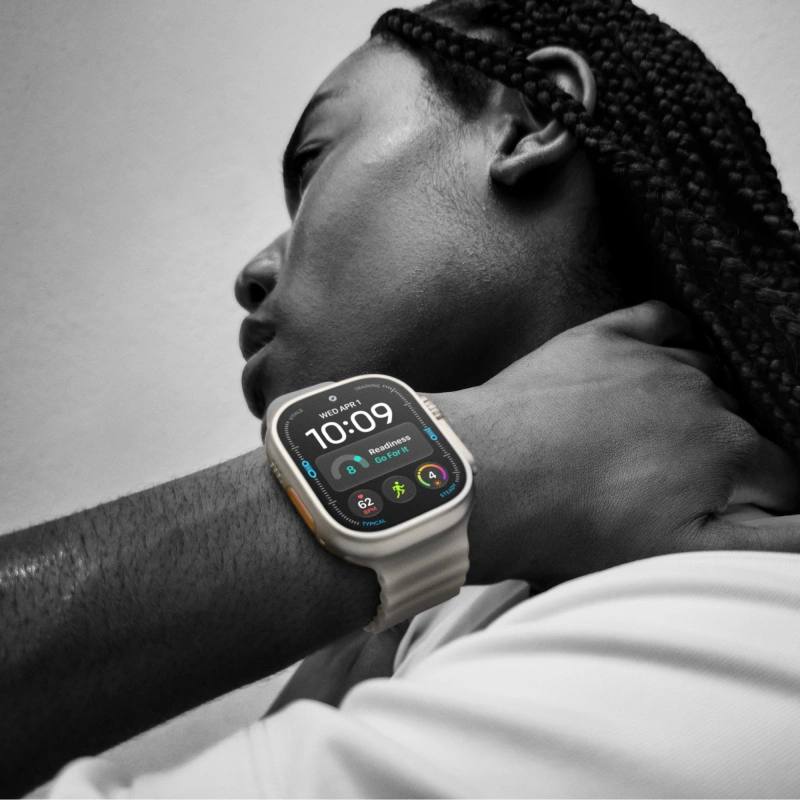 Умные часы Apple Watch Ultra 4 (2026) GPS+Cellular 49мм, Натуральный титановый корпус, ремешок "Пустынная альпийская петля" размер M 145-190 мм (MJAF4). Фото 6