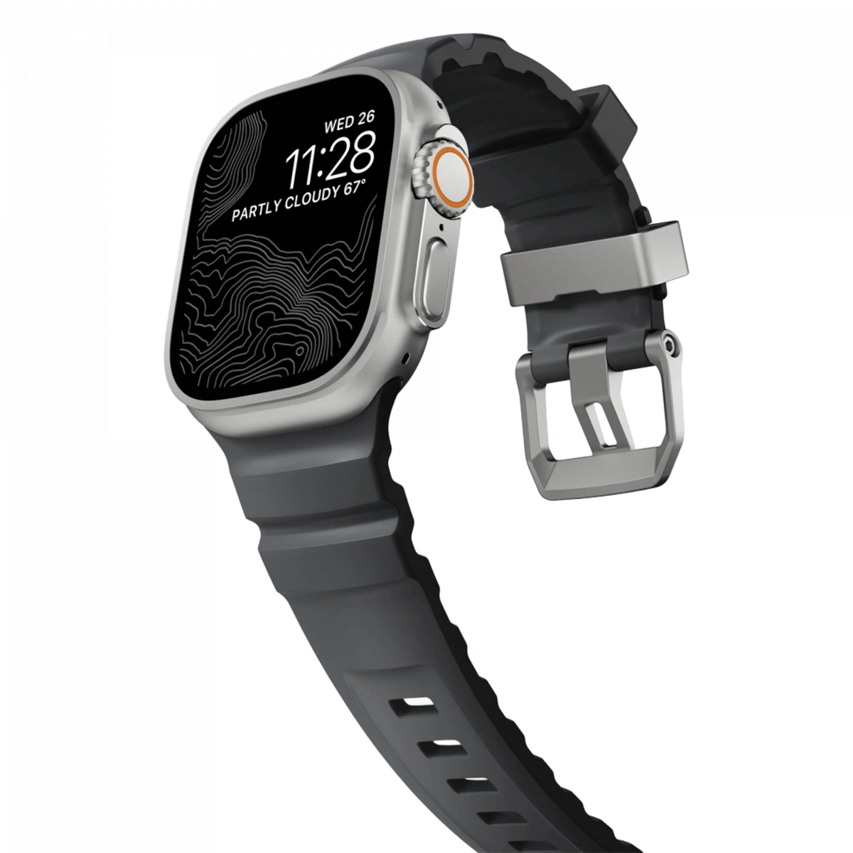 Ремешок Nomad Rocky Point Band для Apple Watch 42/44/45/49мм, Natural/Storm (NM013596858). Фото 4