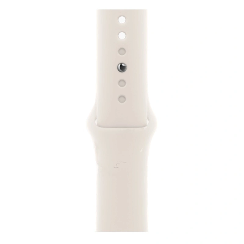 Apple Watch Series 10, 42 мм, серебристый алюминий, спортивный ремешок цвета "Starlight", S/M (MWWW3). Фото 3