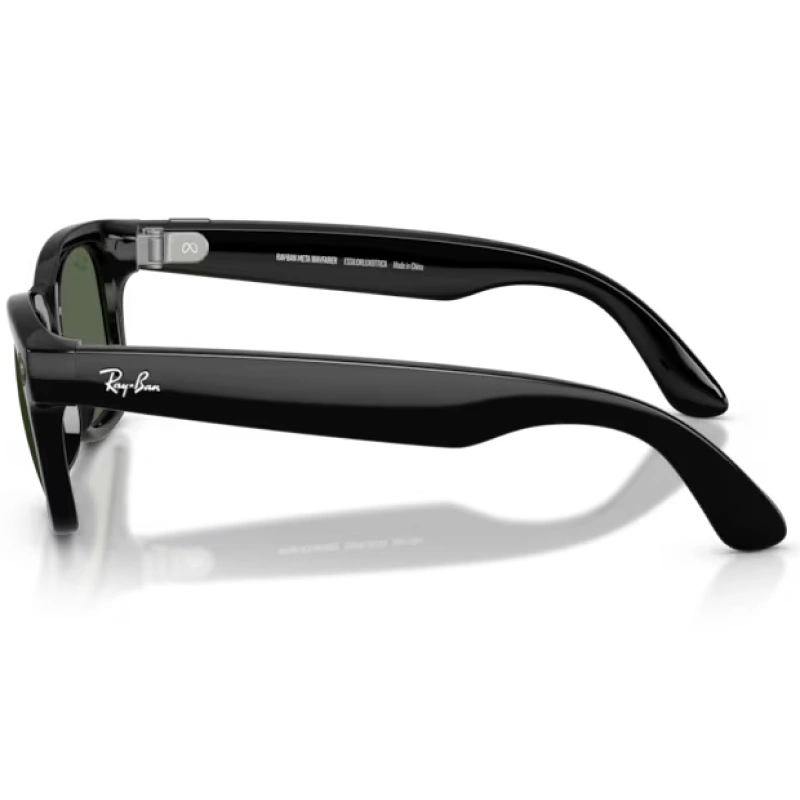 Умные очки Ray Ban Wayfarer (Gen 2) RW4012 Глянцевый чёрный/Зелёный фотохром M 150-50mm (601/7150). Фото 3