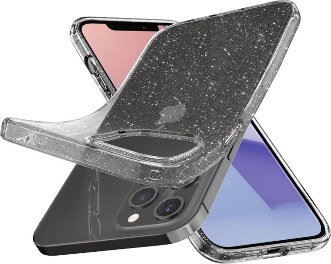 Накладка Spigen Liquid Crystal Glitter для iPhone 12 Pro / iPhone 12, Прозрачная (ACS01698)