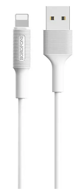 Кабель Borofone BX1 EzSync Lightning to USB 1m, Белый