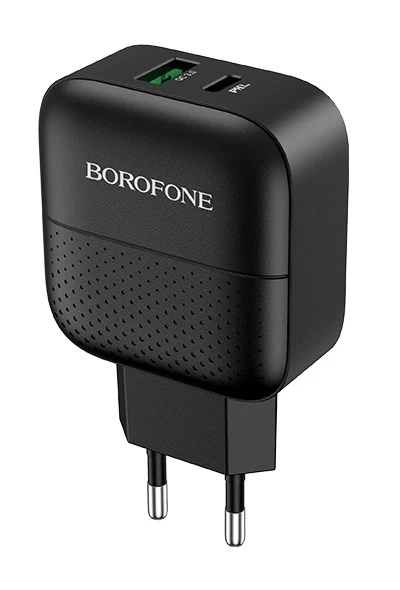 Сетевое зарядное устройство Borofone BA46A Premium PD+QC3.0 charger, Чёрное
