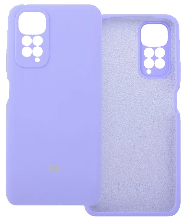 Накладка Silicone Case Logo для XiaoMi Redmi Note 11/11S, Голубая