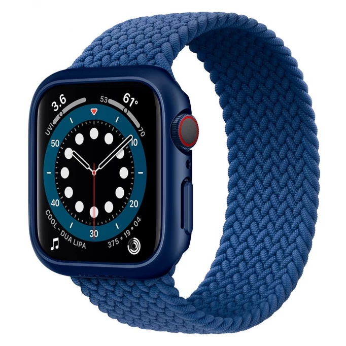 Чехол Spigen Thin Fit для Apple Watch 44mm, Металлический синий (ACS02223)