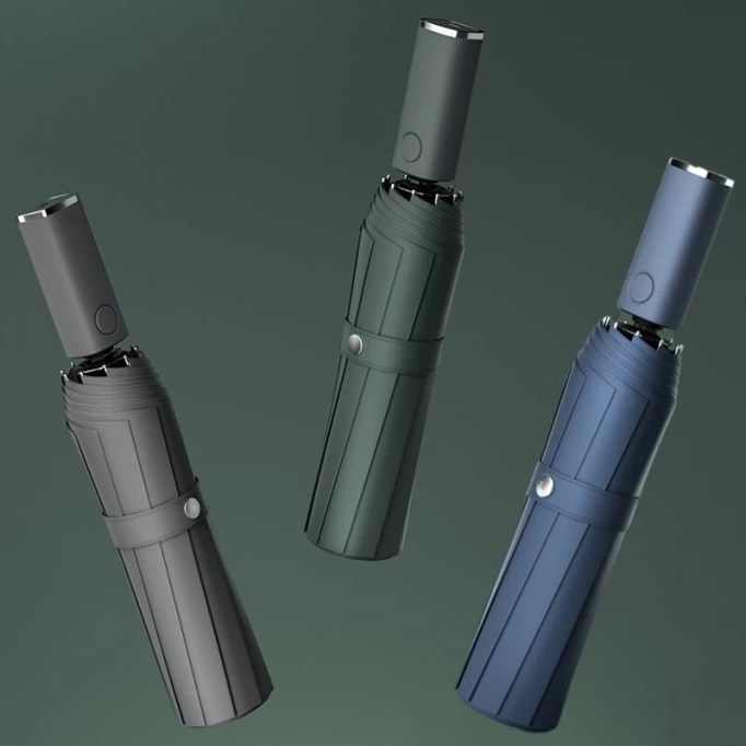 Зонт Zuodu Full Automatic Umbrella Led, Зелёный (ZD107-LV)