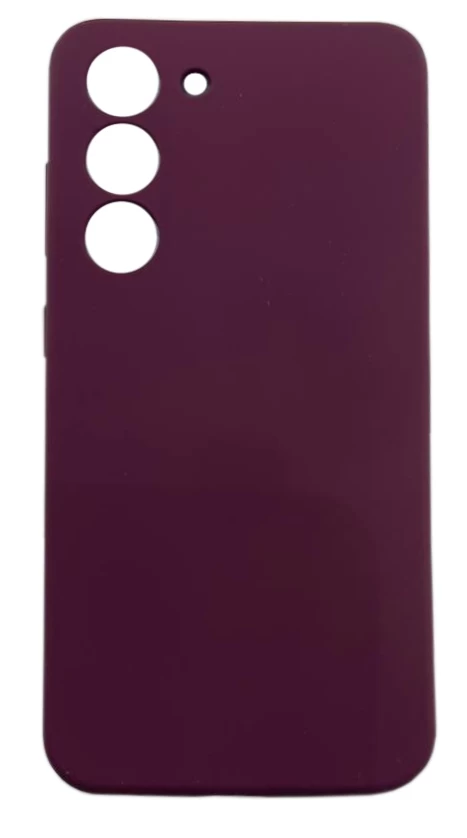 Накладка Silicone Case Logo для Samsung Galaxy S23 Plus, Винная