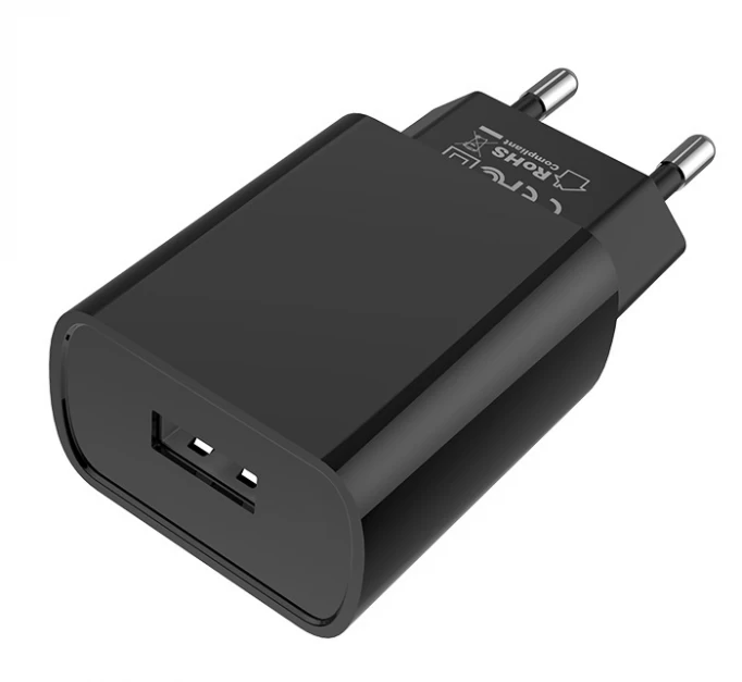 Сетевое зарядное устройство Borofone USB Travel Charger BA20A 2100 mA, Чёрное