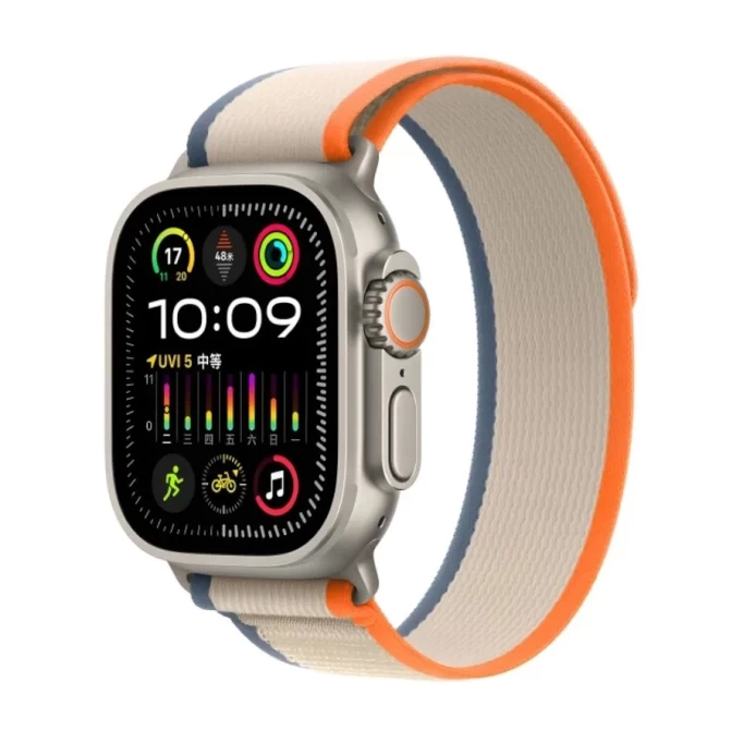 Ремешок Wiwu Nylon Loop для Apple Watch 42/44/45/49мм, Оранжевый, бежевый (Wi-WB006)
