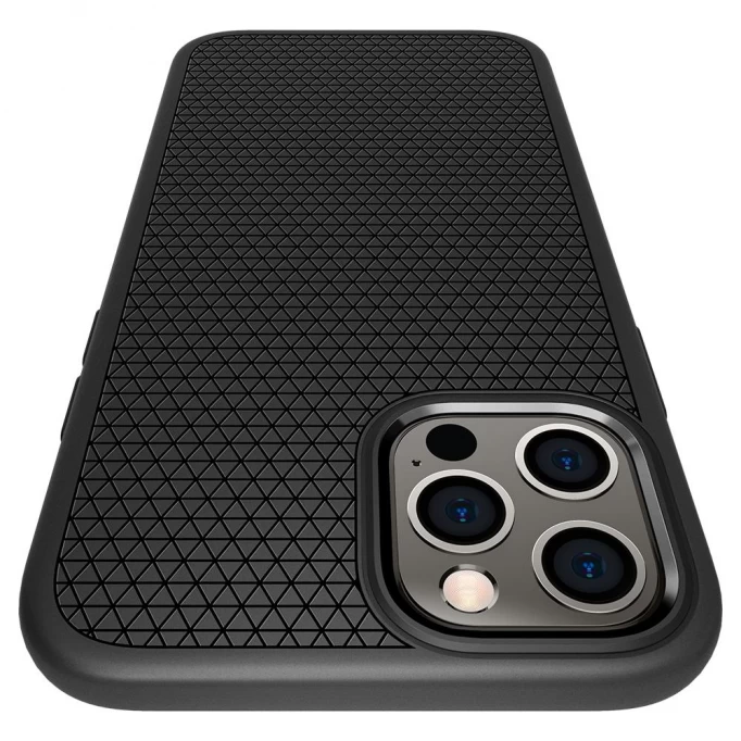 Чехол Spigen Liquid Air для iPhone 12 Pro Max, Матовый чёрный (ACS01617)