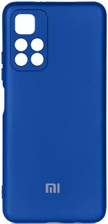 Накладка Silicone Case Logo для XiaoMi Redmi Note 11/11S, Тёмно-синяя