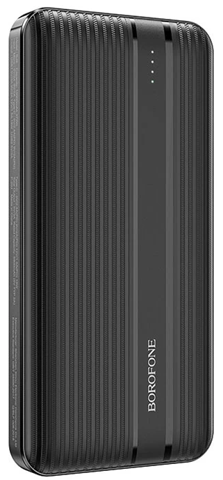 Внешний аккумулятор Borofone BJ9 Uranus 10000mAh, 2xUSB, QC3.0 3A, PD 18W, LED, Li-Pol, Чёрный