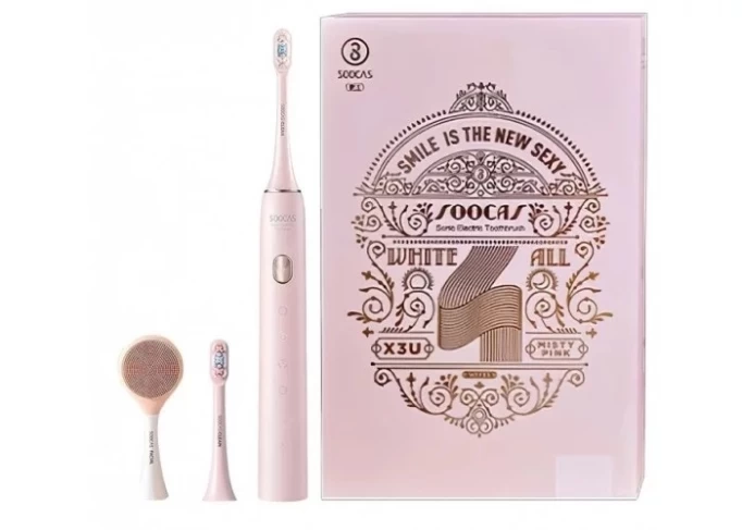 Электрическая зубная щетка Soocas Toothbrush X3U (с щеточкой для лица), Misty Pink