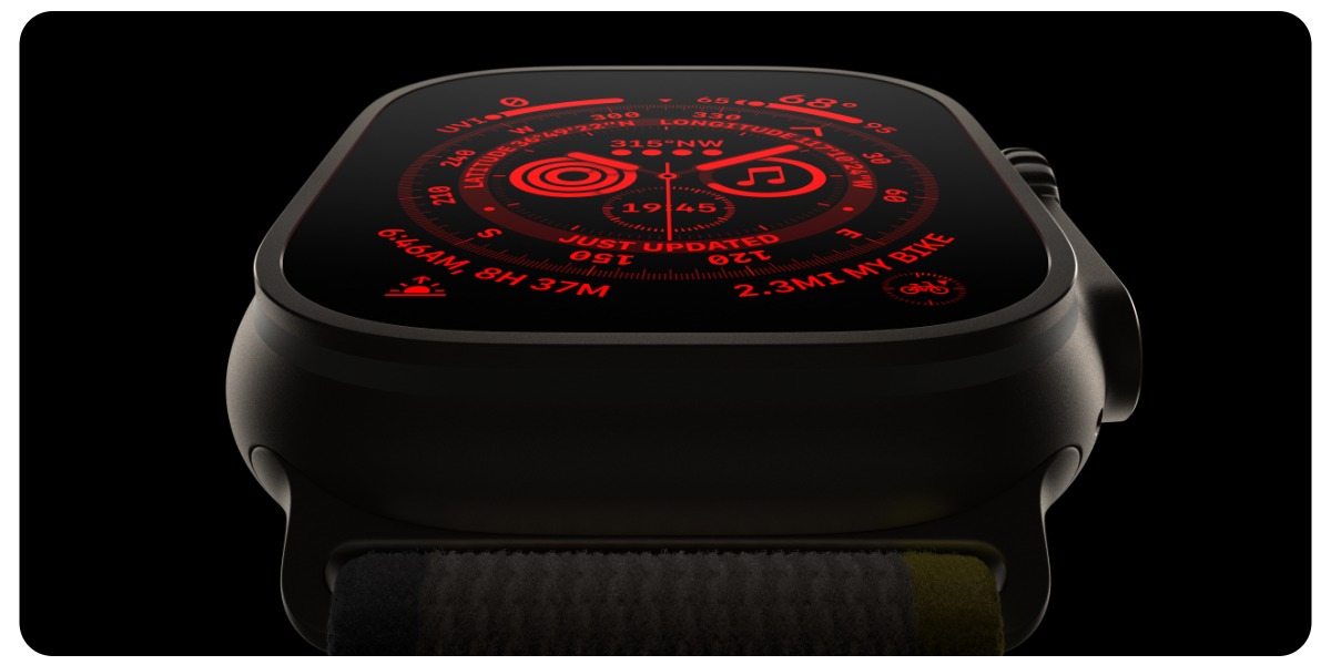Apple Watch Ultra GPS+Cellular 49mm, ремешок "Orange Alpine loop" размер S 130–160mm  (MNHH3)